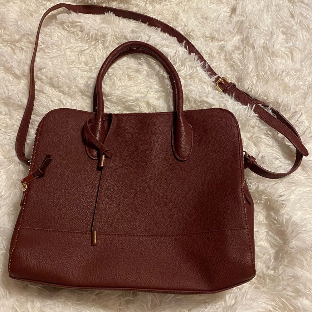 Urban Expressions Maroon Work Tote Bag